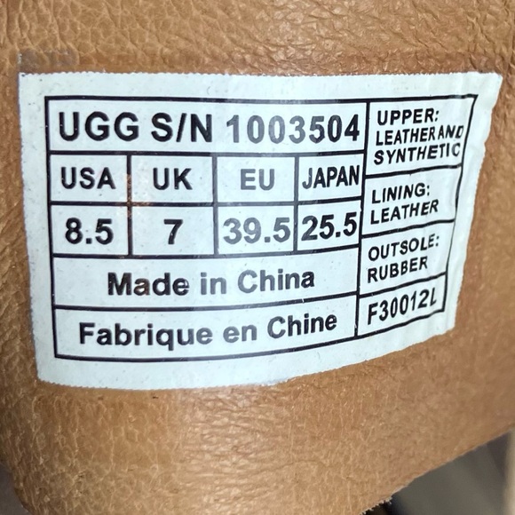 UGG Women’s Size 8.5 Amalia Slide Sandals Flats Leopard Animal Print Leather - Picture 10 of 10